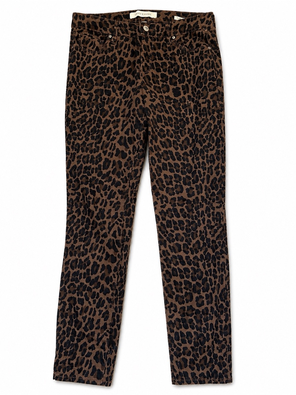 Vintage America Leopard Print Skinny Jeans Size 4 Animal Print Pants